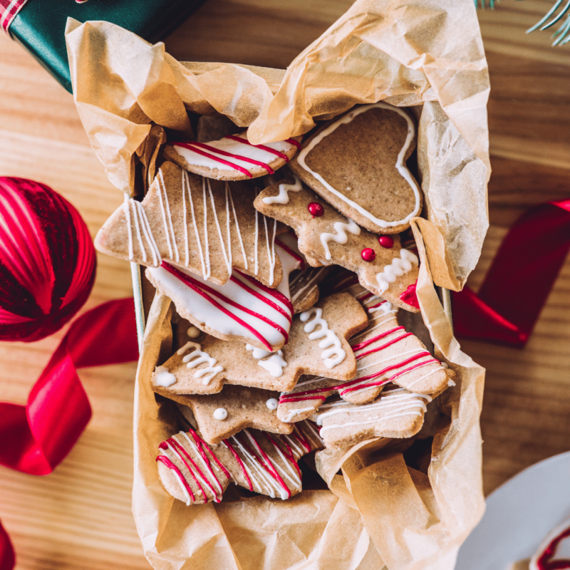 box de pâtisserie sablés de Noël maison